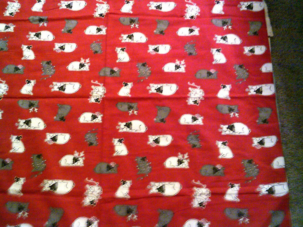 45" x 56" Flannel "Doggie Blanket" - for pets or people, made using new and recycled materials $25